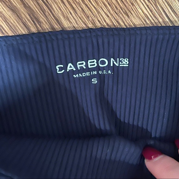 Carbon 38 Ribbed 7/8 Leggings in NAVY, Size Small - Picture 2 of 3